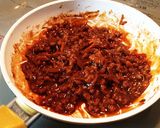 大豆ミートで懐かしぃ〜肉味噌かけうどん作り方5写真