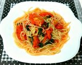 レンジで簡単❗トマトと大葉のパスタ作り方11写真