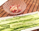 ニコラス風ホタテ貝柱梅肉あえ巻々キュウリ作り方4写真