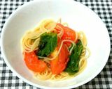 レンジで簡単❗トマトと大葉のパスタ作り方14写真