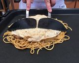 麺パリ半熟たまごの広島お好み焼き作り方4写真
