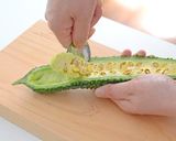 妊娠、授乳に！ゴーヤと厚揚げのみそ炒め作り方1写真