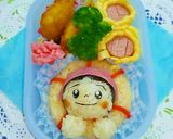 プール帽子の女の子 夏キャラ弁作り方3写真
