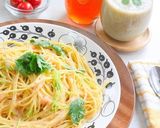 明太子と三つ葉のバターじょうゆスパゲティ作り方10写真