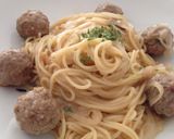 ミートボールのクリームスパゲティ作り方6写真