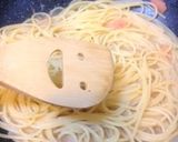 明太子と三つ葉のバターじょうゆスパゲティ作り方7写真