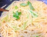明太子と三つ葉のバターじょうゆスパゲティ作り方8写真