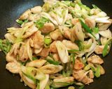 鶏ササミと白ネギの塩麹炒め作り方5写真