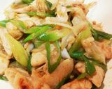 鶏ササミと白ネギの塩麹炒め作り方6写真