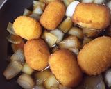 コーンクリームコロッケ丼作り方3写真