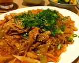 豚小間で！豚キム チャプチェ風炒め作り方7写真
