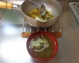 最速の細切り昆布のみそ汁作り方10写真
