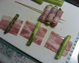 アスパラベーコン巻き串作り方2写真