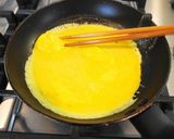 半熟オムレツとハムのサンドイッチ作り方3写真