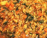 簡単♪小松菜と鶏挽き肉のキーマカレー☆作り方5写真