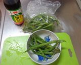 最速のレンジでさやいんげんポン酢作り方1写真