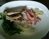 いんげん美味♪きのことベーコンのパスタ作り方2写真