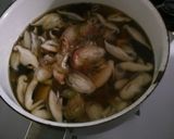 簡単！　豆腐　みょうが　椎茸の　お吸い物作り方5写真