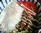 美味しい肉味噌どんぶり作り方4写真