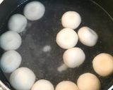 豆腐のお月見団子☆かぼちゃあん作り方7写真