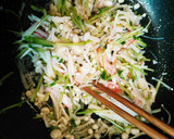 余り物時短レシピ★えのきカニかま豆苗炒め作り方4写真