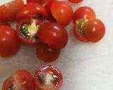 プチトマトとツナマヨの厚切りトースト作り方3写真