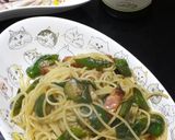 万願寺唐辛子とアンチョビベーコンのパスタ作り方11写真