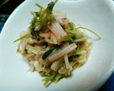 余り物時短レシピ★えのきカニかま豆苗炒め作り方5写真