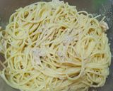 ツナと貝割れのお手軽 冷製パスタ作り方3写真