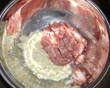 大葉にんにくを使って鶏豆腐ハンバーグ♪作り方1写真
