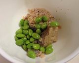鮭缶と枝豆のタルポンオニオンスライス作り方2写真