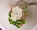 鮭缶と枝豆のタルポンオニオンスライス作り方3写真