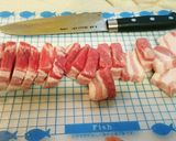★豚バラブロックと玉ねぎ煮込み★作り方1写真