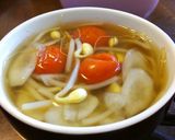 ミニトマトも入ったスープ♪作り方5写真