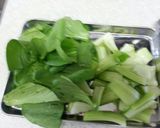 チンゲン菜と厚揚げのさっぱりポン酢炒め作り方1写真