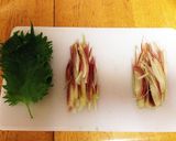 ミョウガと大葉のチキンロール作り方1写真