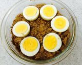 ハンバーグ？？と卵のオーブン焼き作り方5写真