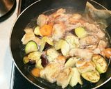鶏モモと茄子とたまご巾着の煮つけ作り方5写真