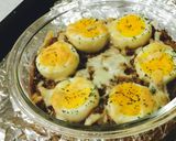 ハンバーグ？？と卵のオーブン焼き作り方7写真