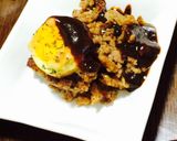 ハンバーグ？？と卵のオーブン焼き作り方8写真