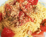 簡単♪トマトと蟹缶の冷製パスタ☆作り方5写真