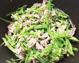 モロッコいんげんと豚肉炒め作り方3写真