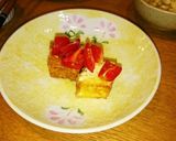 厚揚げの素焼きぽん酢・塩トマト掛け作り方5写真