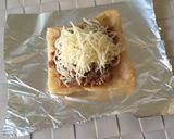 油揚げのトースター焼き。肉みそチーズのせ作り方3写真