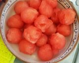 すいかのゼリーと牛乳プリン作り方3写真