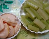 フキとタケノコと豚肉の炒め物作り方6写真