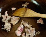 フキとタケノコと豚肉の炒め物作り方7写真