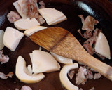 フキとタケノコと豚肉の炒め物作り方8写真