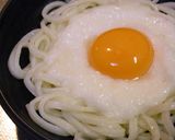 つゆを使わない冷しやまかけ月見うどん作り方2写真