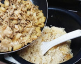 れんこんと豚肉の炊き込みご飯作り方7写真